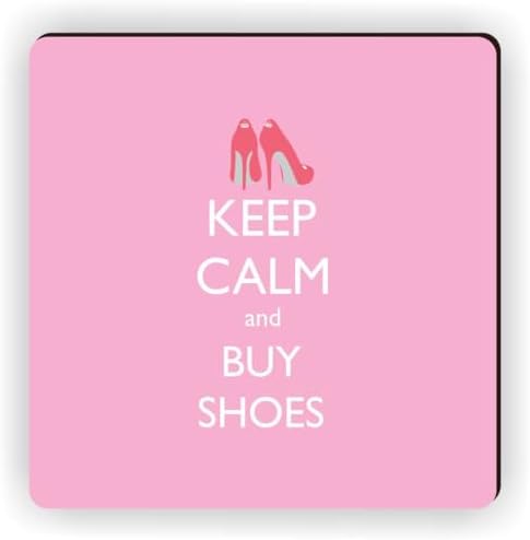 Keep Calm and Buy Shoes Pink - Masonite Fridge Magnet image 2