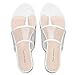 Produktbild KUANDARMX Mode Frauen Slipper, Sommer Outdoor Sandale, Flip Flop Damen PVC Transparente Frauen Slides Elegante Frauen Schuhe Komfortabel, White, 37EU
