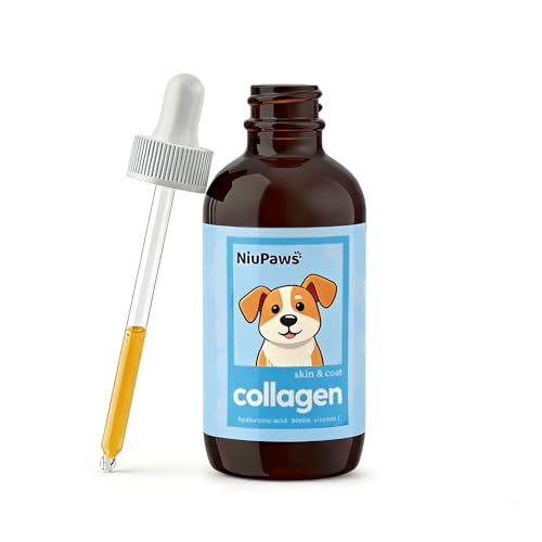 NIU Paws Liquid Collagen for Dogs,Taily Collagen for Dogs with Hpaluronic Acld,Biotin,Vitamin C,Support Joint, Gut, Skin, Coat and Urinary Tract