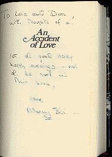 Hardcover An Accident of Love - [signed] Book
