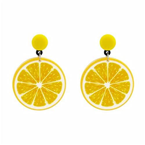 MALOYANVE Lovely Fruit Earrings for Women Cute Lemon Lime Orange Dangle Drop Earrings Acrylic Fun Earrings Summer Earrings Holliday Beach Vacation Jewelry