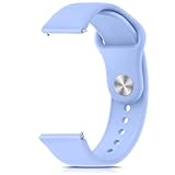 Wanme Cinturino a Sgancio Rapido 20mm, Cinturini in Silicone e Confortevole Traspirante con Fibbia Regolabile in Acciaio Inox per Smartwatch e Orologi