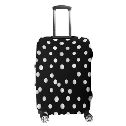 Carry on Luggage Cover Black White Polka Dots Suitcase Covers for Luggages Tsa Approved Travel Luggage Sleeve Protector Elastic Suitcase Protector Anti-Scratch Washable Fits 19-30 Inch Case -M4