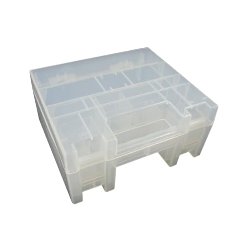 Custodia Batterie Trasparente Portatile plastica PP Organizer con Scomparti Multipli per Aa Aaa e Protezione Stagna e Antigoccia per Uso Domestico e Esterno
