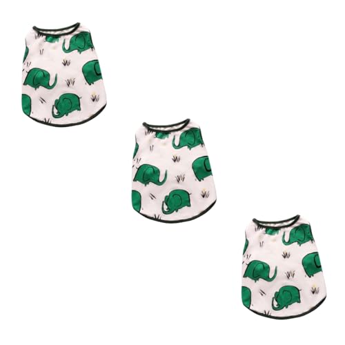 Gilet pour chiens respirant et confortable en coton blanc imprimé lot de 3 HMJGDHX