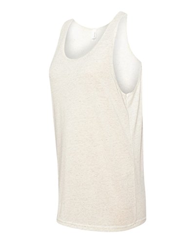 Bella + Canvas Unisex Jersey Tank, Large, Oatmeal Triblend #TOP1