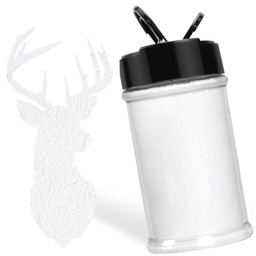 HTVRONT White Glitter for Crafts - 50g/1.76oz Extra Fine Glitter for Resin 1/128Portable Ultra Fine Glitter Powder for Nails Tumblers Ornaments Makeup Body Resin
