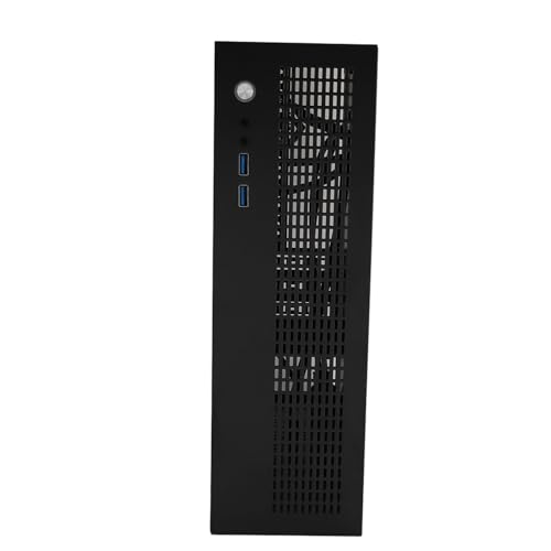 Gabinete compacto MATX ITX para PC con USB 3.0, ventilación eficiente para disipación de calor, chasis robusto de acero, puertos frontales para transferencia rápida de datos, diseño sin herramientas, acabado mate, compatible con placas MATX e ITX miniatura 1