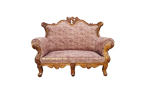 Image of Luxury Wooden Teakwwood Five Seater Sofa Set for Living Room (Honey Brown) Solid Wood Outdoor Chair 5 Seater Sofa | (13)