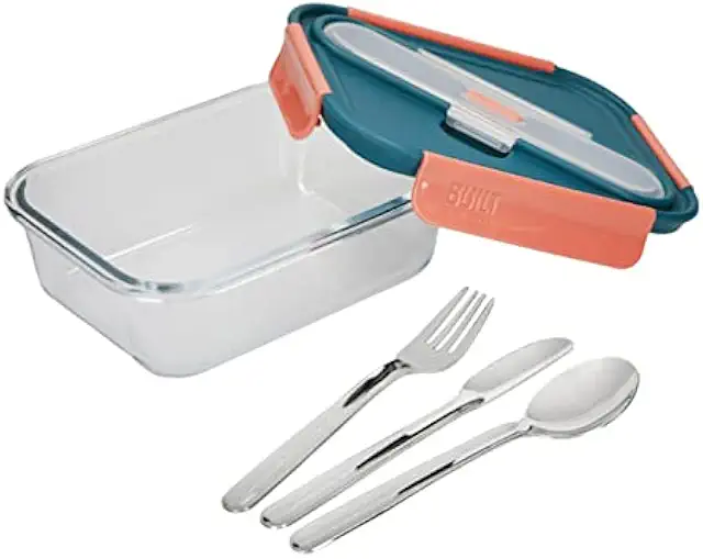 Built Lunch Box: Tropics Glass 900ml with Cutlery