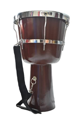 Image of LNDS Fiber Body Djembe(Nut Bolte) Djembe (Colour Brown + (12 Inch 2 Cm Hade)+(Height 20 Inch) Hade Skin
