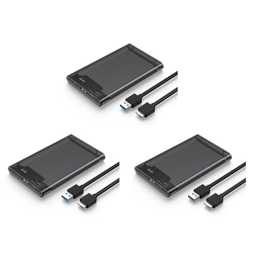 HuddyFee 3X n[h{bNXpO[HDDP[X 2.5C` HDD GN[W - USB 3.0 Type-C 3.1 Otn[hhCuP[X