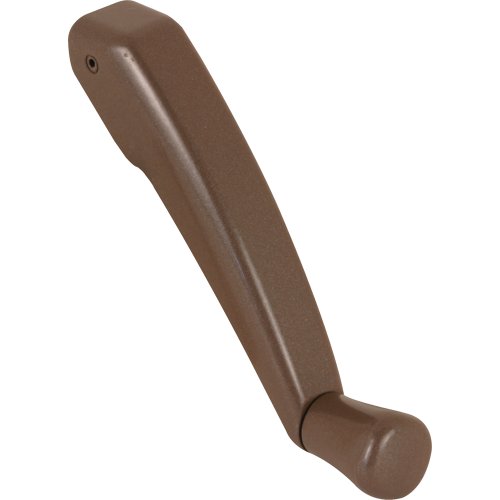 Image of Prime-Line TH 22243 Folding Crank Handle for 11 /32 In. Spindle Casement and Awning Window Operators - Low-Profile Design for Unobstructed Use of Blinds- Diecast Zinc, Bronze Finish (Single Pack)