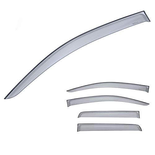 Wellvisors Window Visors Wind Deflectors Compatible With Chevrolet Chevy 2015-2022 Colorado Crew Cab Premium Series Rain Guards 3-847Ch008 #TOP28