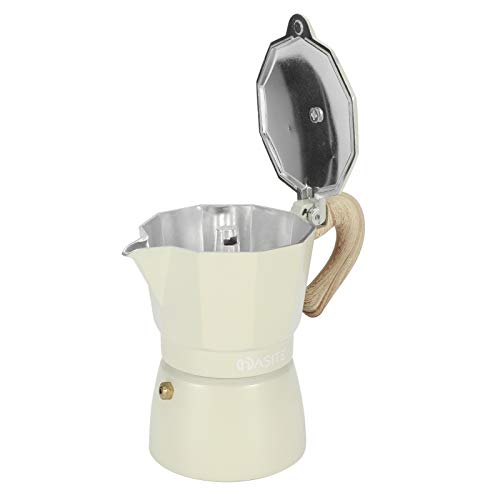 Cafetera Octogonal de Aluminio, Tetera, Cafetera Moka, Color Amarillo Tenue para Cafetería Casera (No. 3 Bote 150ML Amarillo Claro)