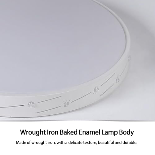 Plafonnier LED salon dimmable rond 50cm avec télécommande