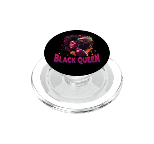 Black Girl Educated Magic Unapologetically Black Queen PopSockets PopGrip pour MagSafe