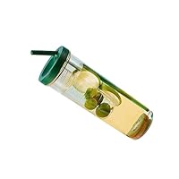 700 ml transparante plastic waterfles met rietje draagbare sapbeker drinkfles voor buitenactiviteiten (roseate