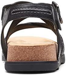 Clarks Women's Brynn Ave Flat Sandal, Black Leather, 9 | Image 5