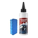 Rimuovi pellicole d'olio - detergente per cristalli da 120 ml, strumento per lucidare vetri automobilistici, rivestimento protettivo antipioggia per specchi, progettato con spugna facile da appli