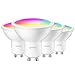Produktbild ANWIO GU10 Smart Lampe, Wlan Alexa Glühbirnen, Wifi LED Leuchtmittel, 5W ersetzt 32W, 350LM, RGB, Warmweiß und Kaltweiß, Dimmbar per App oder Sprache, Kompatibel mit Alexa Echo, Google Home, 4 Pack