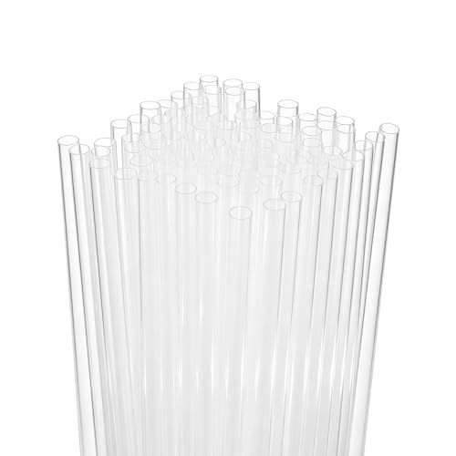 KTOJOY 300 PCS Clear Plastic Drinking Straws 7.75 Inch Disposable BPA-Free