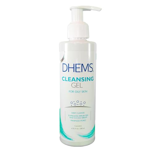 DHEMS Cleansing Gel Daily Face Wash and Makeup Remover for Oily and Mixed Skin 6.76 Ounces
