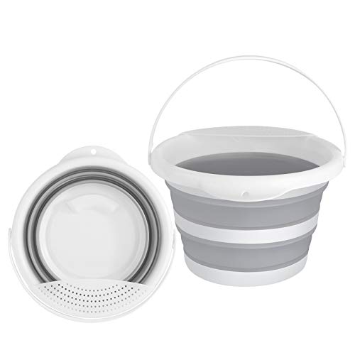 QIMHUI 釣り用バケツ 5L 折りたたみ ソフトバケツ 生活用品 掃除 洗濯 アウトドア 車載バケツ 収納 洗車 園芸のサムネイル