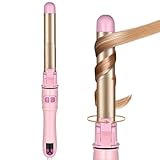 GREEN BREATH Classic Rotating Curling Iron,Automatic Curling Iron,Roating Hair Curler,Negative ion Curling Iron,1.1inches (About 28mm),Suitable for All Hair Types, Double Voltage,Pink and Gold