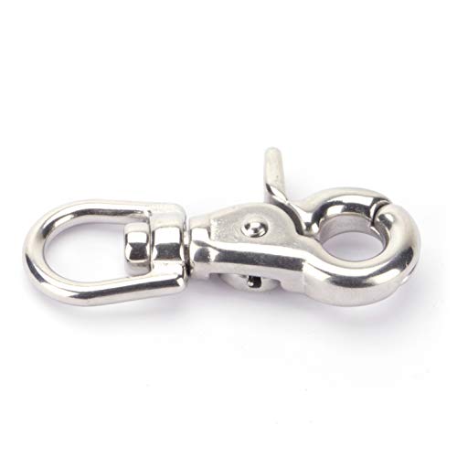Preisvergleich Produktbild Marwotec Verbindungselemente Edelstahl Karabinerhaken mit drehbarem Wirbel Karabiner Clip Swivel Schnapphaken
