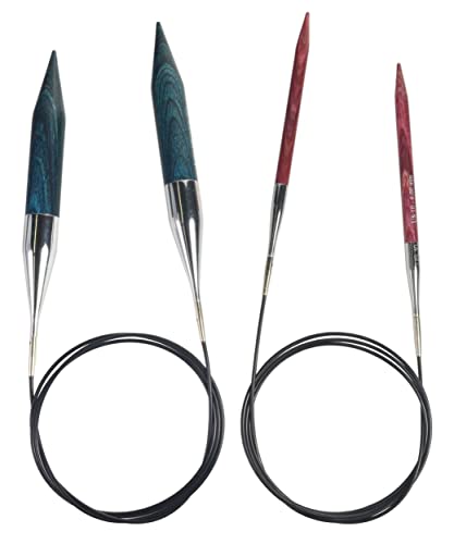 Knitter's Pride Dreamz Interchangeable Needles-Size 17/12mm, US 17 (12.0mm) - Burgundy Rose - Image 2