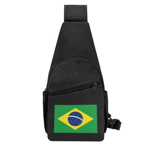 Brazil Flag，Fashion One-Shoulder Bag，Anti-Theft Crossbody Shoulder Chest Bag3