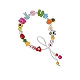 フォートゲート 鮮やかなマルチカラーのビーズフラワーネックレス。多目的に使える調節可能な鎖骨チェーン。軽量ハンドメイドジュエリー。ビーズネックレス。