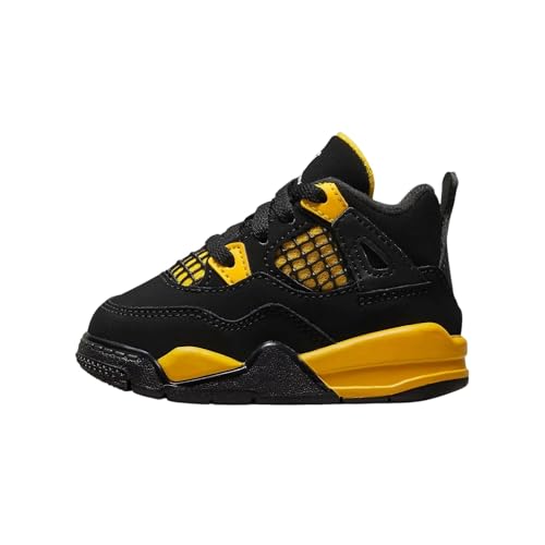 Nike Air Jordan 4 Retro Men'sBlack/White-Tour Yellow DH6927-017 10.5