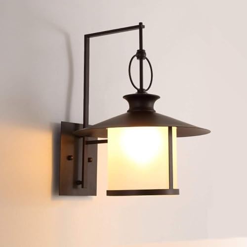 LYOUAE Aplique de Pared Exterior Vintage Aplique de Pared Exterior Impermeable E26, lámpara de Pared Exterior, Accesorio de iluminación for Porche, Patio, Garaje