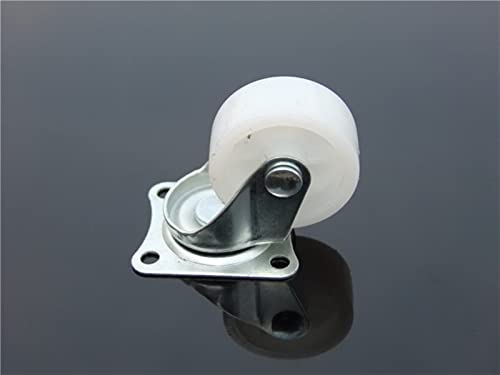 Roulettes pivotantes en nylon blanc 25mm lot de 2 pour petits meubles
