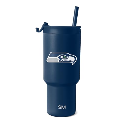 Image of Simple Modern Officially Licensed NFL 30oz Tumbler with Flip Lid and Straws | Football Insulated Stainless Steel Cup | Gifts for Men Women | Trek Collection