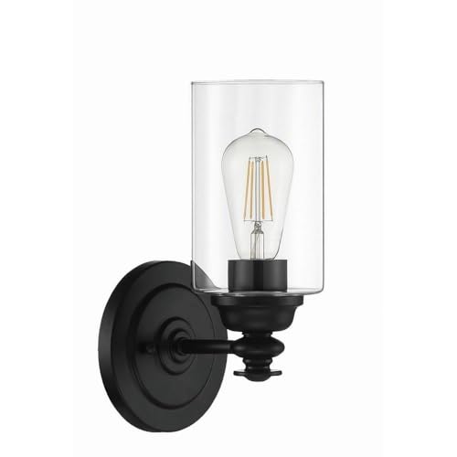 Image of Craftmade Dardyn 1 Light Wall Sconce Flat Black