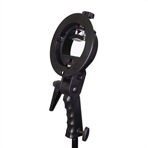 Fovitec - 1x Photography & Video Bowens S-Type Speedlight Bracket - [Universal Mounting][ABS Plastic][Ergonomic Knobs][Anti-Slip Mat]