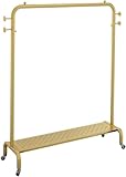 CATANK Perchero de Ropa móvil, de Metal, de una Sola Varilla, para Interiores, para el Suelo, para el balcón, para el hogar, Multicolor, 130 x 40 x 155 cm