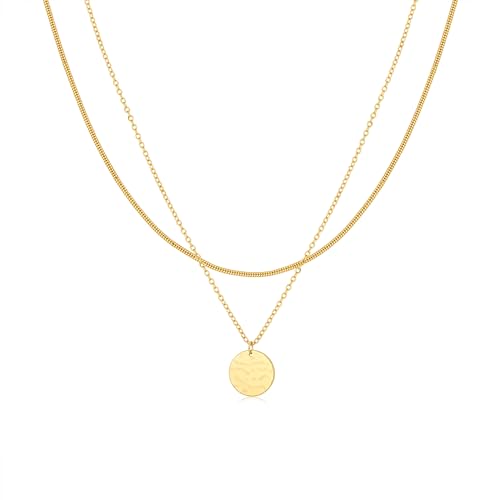 Silver Layered Snake Necklace for Women - $9.99