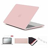 Se7enline Compatible with MacBook Pro 2016-2019 Case Matte Hard Cover Compatible with MacBook Pro 13 A1706/A1989/A2159 with Touch Bar&Sleeve&Keyboard Cover&Screen Protector&Dust Plug, Rose Quartz