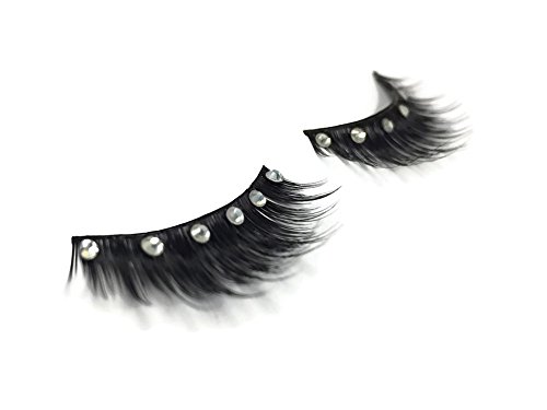 1 Set - 100% Mink Fur and Crystal 3D Handmade False Eyelash Extensions