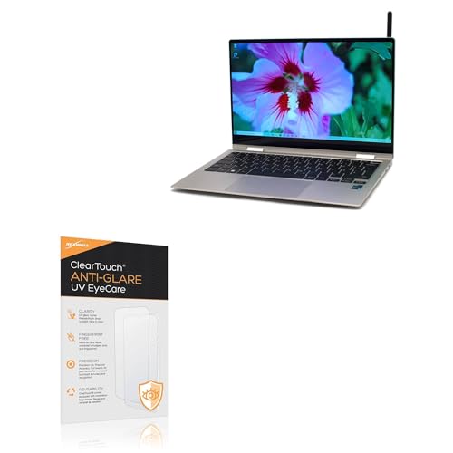 BoxWave Screen Protector Compatible With Samsung Galaxy Book Pro 360 (13.3 in) - ClearTouch Anti-Glare Anti-UV EyeCare (2-Pack), Filters out Harmful Blue Light Reduce Fatigue