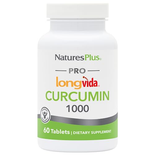 NaturesPlus PRO Longvida Curcumin 1000 mg - 60 Tablets - Promotes Healthy Free Radical Protection - Non-GMO Vegan & Gluten Free - 60 Servings