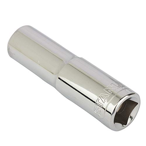 Image of STANLEY STMT73328-8B 1 /2-inch 14mm Chrome Vanadium Steel 6 Point Deep Socket (Silver)