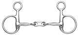 William Hunter Equestrian Zum Aufhängen Cheek/Filet Baucher/Half Cheek lose Ring, French Link Snaffle Bit Größe: 15,2 cm