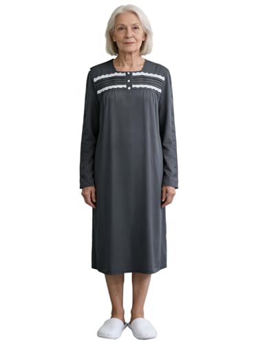Chemise de nuit malade longue manche pour faciliter le repos à la maison