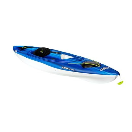 Pelican Sit-in Kayak -10 Feet Lightweight one Person Kayak (Argo 100X, Fade deep Blue White, Recreational, KFF10P300-00)