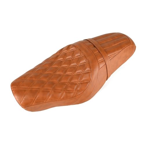 Asiento de cuero para motocicleta Sportster y Iron 883 con doble acolchado ergonómico